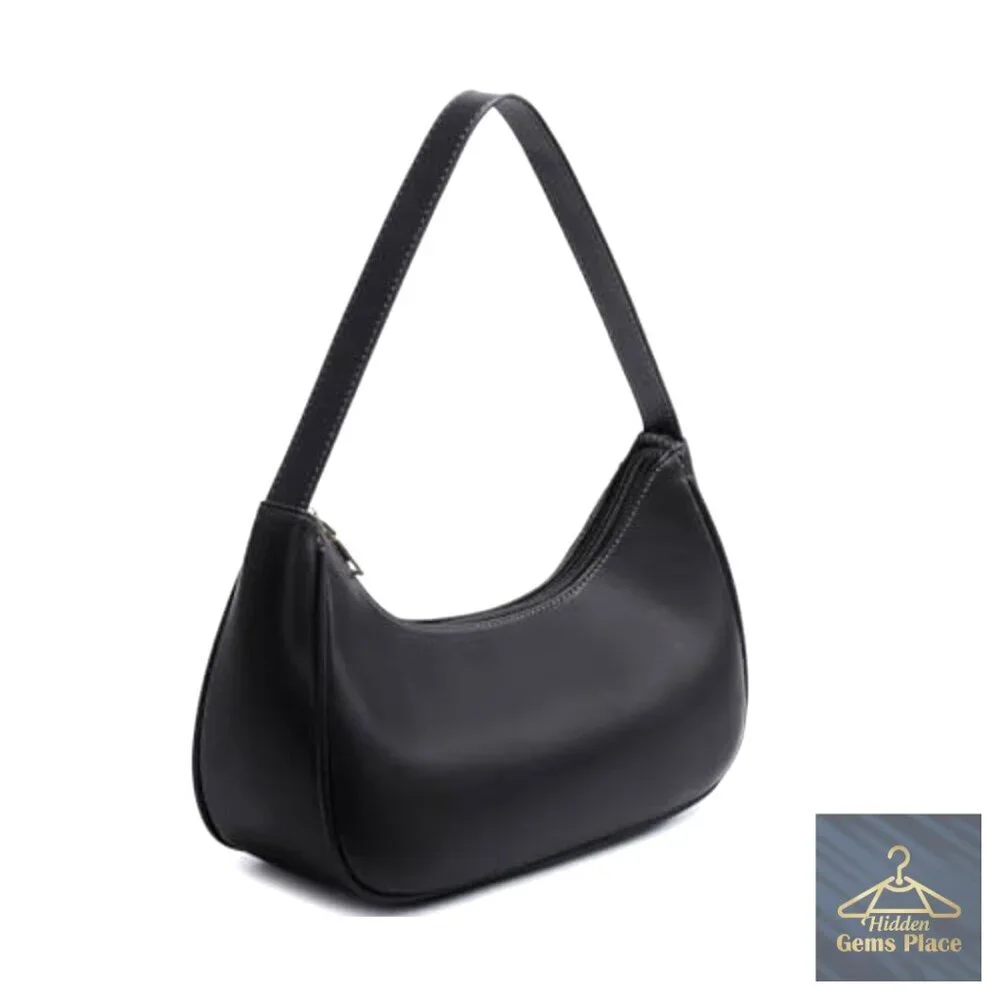 Lightweight PU Leather Hobo Tote with Zipper Closure for Daily Use